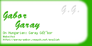 gabor garay business card